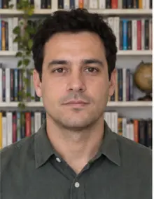 Refused example: bookshelf behind the head